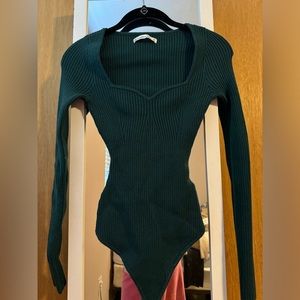 NWT A&F Sweetheart Sweater Bodysuit